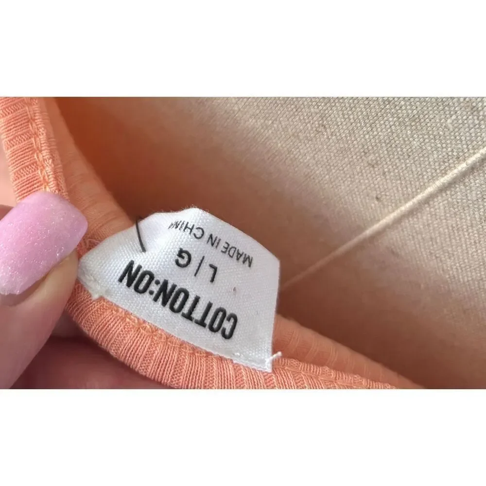 Cotton on orange top size large